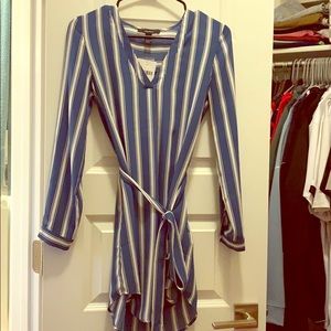 Juniors size small white and blue mini dress